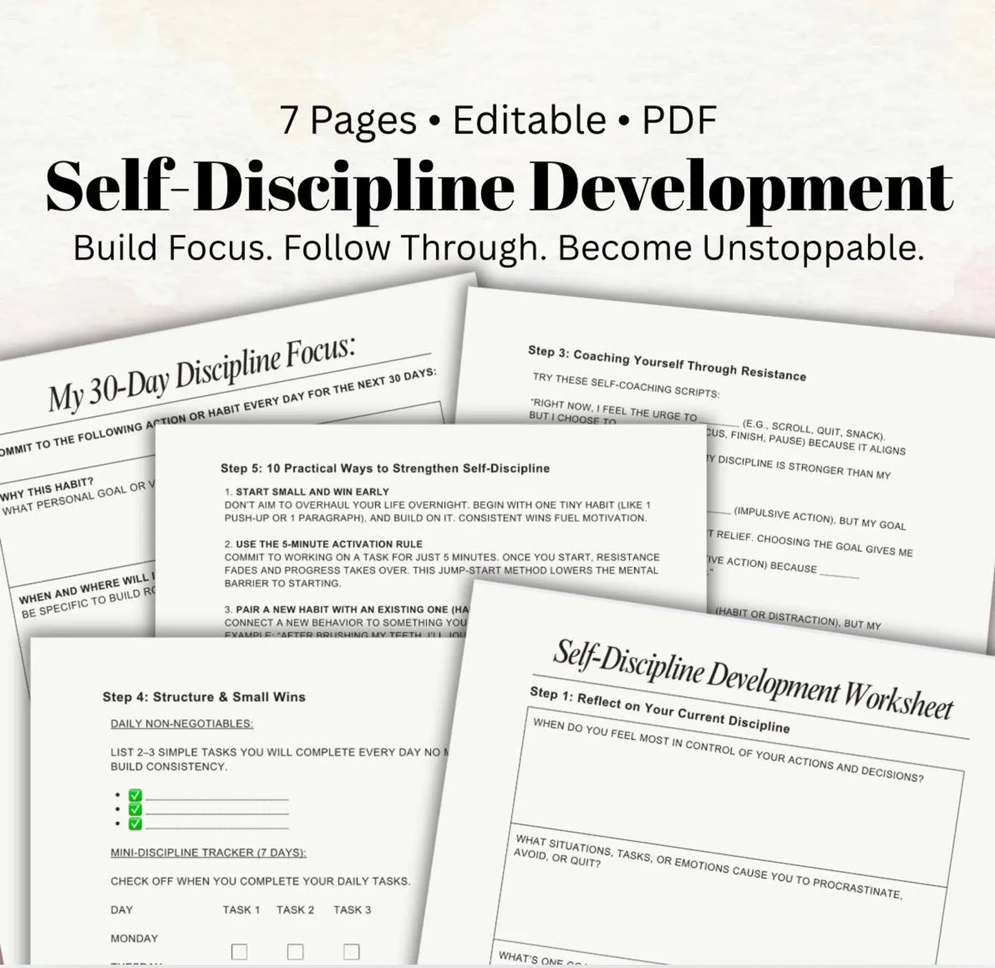 Transform Your Habits Self Discipline Challenge